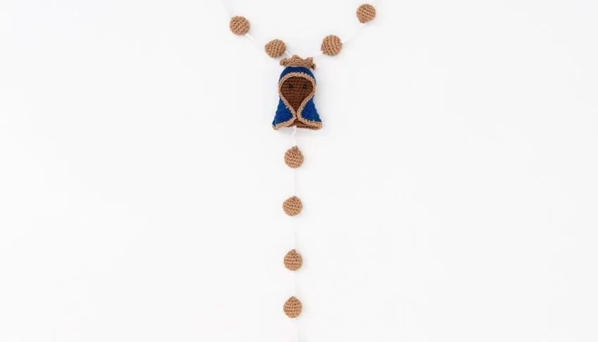 Terço Nossa Senhora Aparecida em Amigurumi