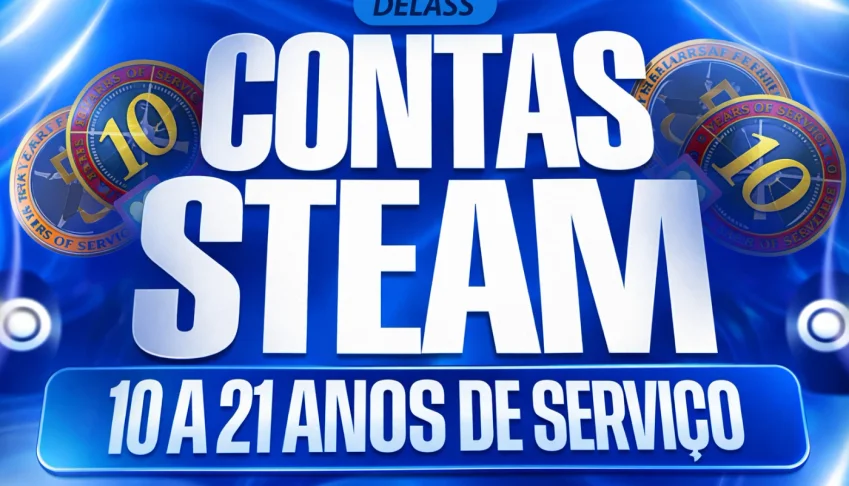 Conta Steam 22 Anos Medalhas 5 e 10 Anos Cs2 +PRIMEIRO EMAIL