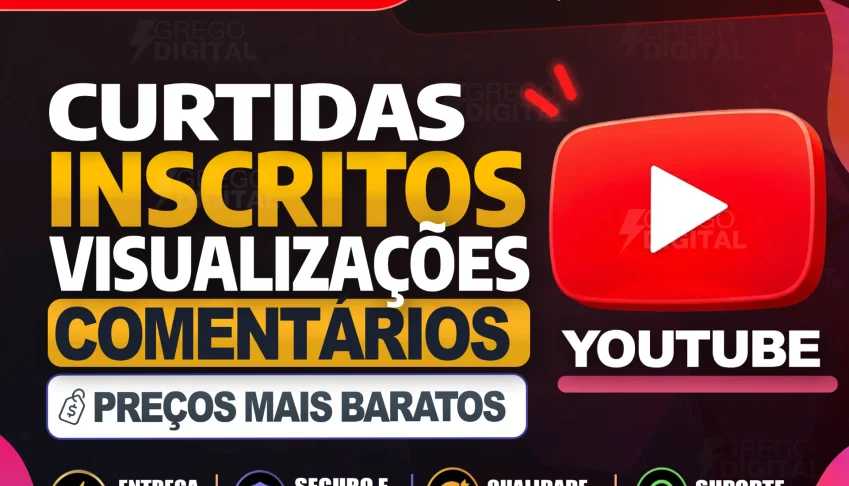 Youtube Inscritos, Curtidas, Visualizações, Views