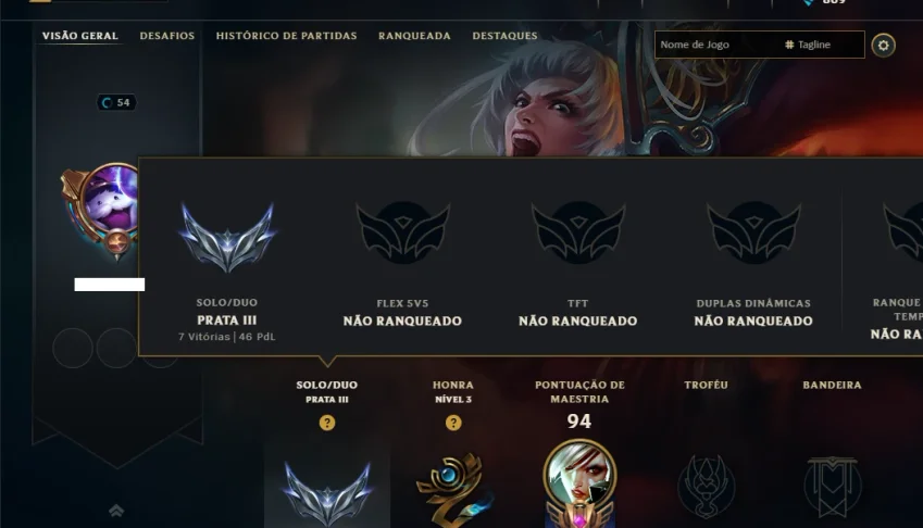 Prata 3 com 45 Champs e 11 Skins