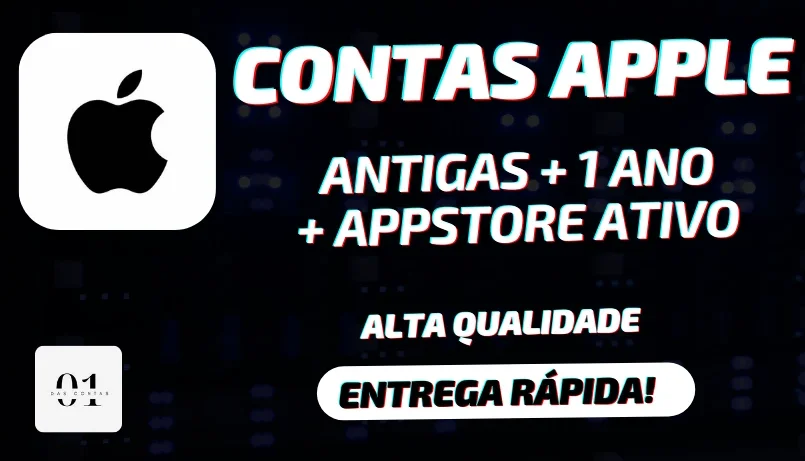 CONTAS APPLE ANTIGAS + 1 ANO + APPSTORE [ALTA QUALIDADE]