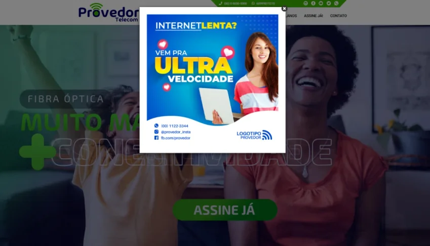 Site Pronto Para Provedor de Internet em PHP - 2º modelo
