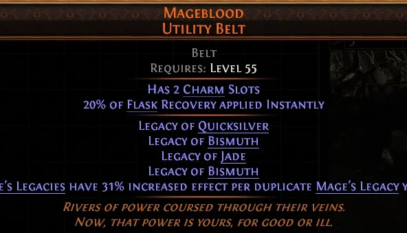 Path of Exile - Runes of Aldur - Mageblood