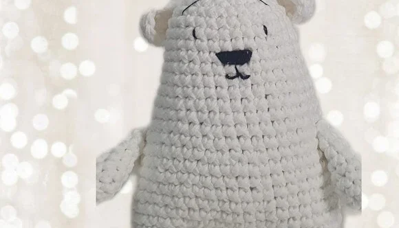 urso polar amigurumi