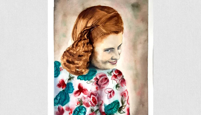 Aquarela Original Maria A3 - Sem Moldura
