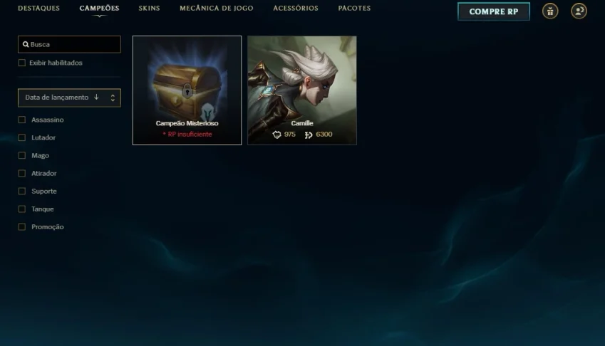 Conta de Lol