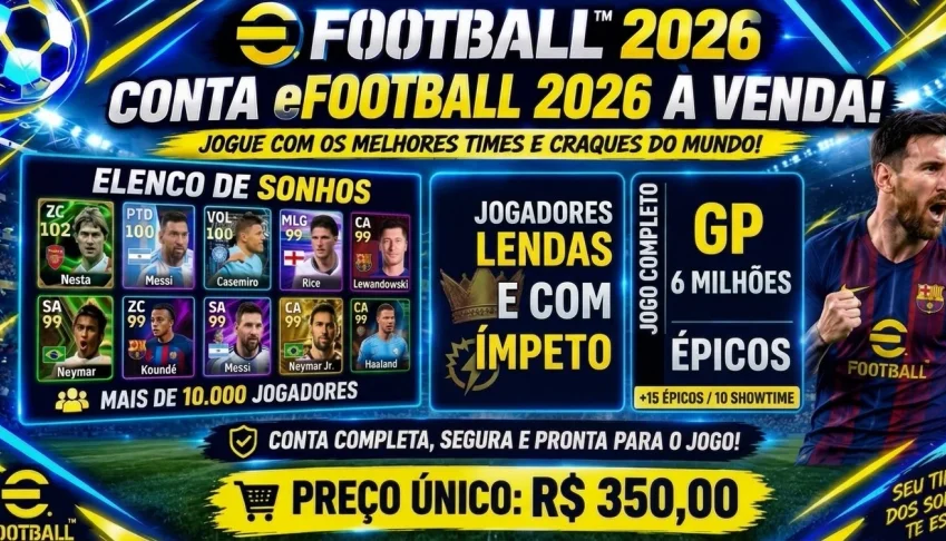 Conta Efootball mobile 2026