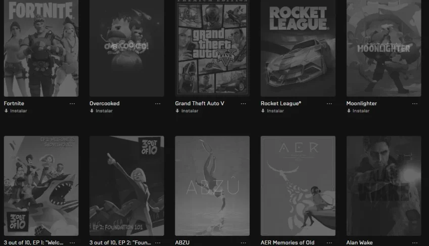 Venda de conta da epic games