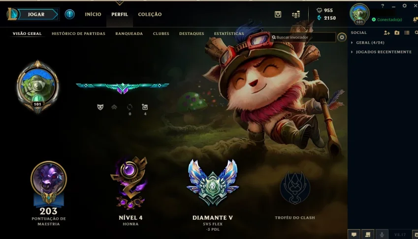 Conta LOL, All champions, Diamante5 SoloQ e Flex