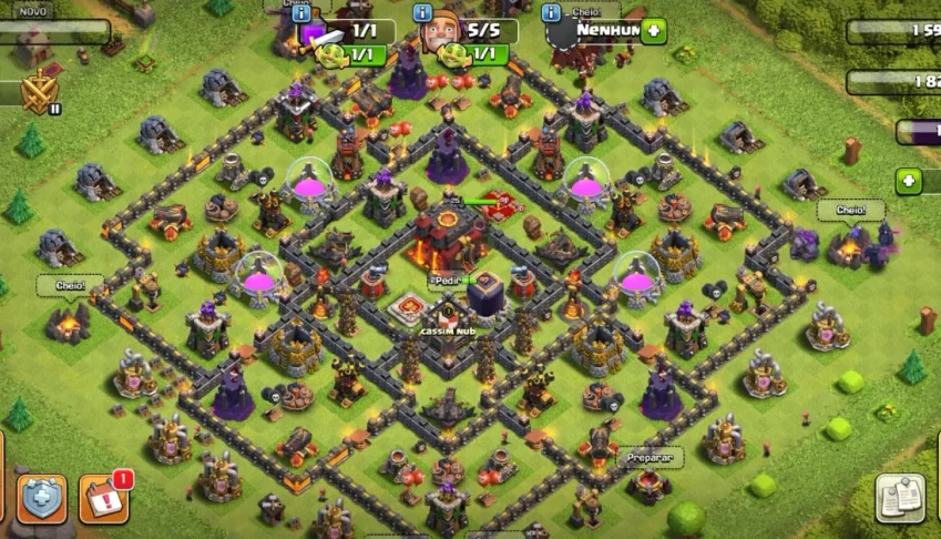 Conta Clash of Clans CV10 5/5 construtores