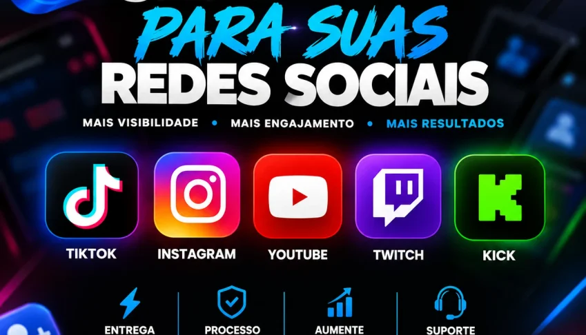 Seguidores para TikTok, Instagram, YouTube, Twitch e Kick