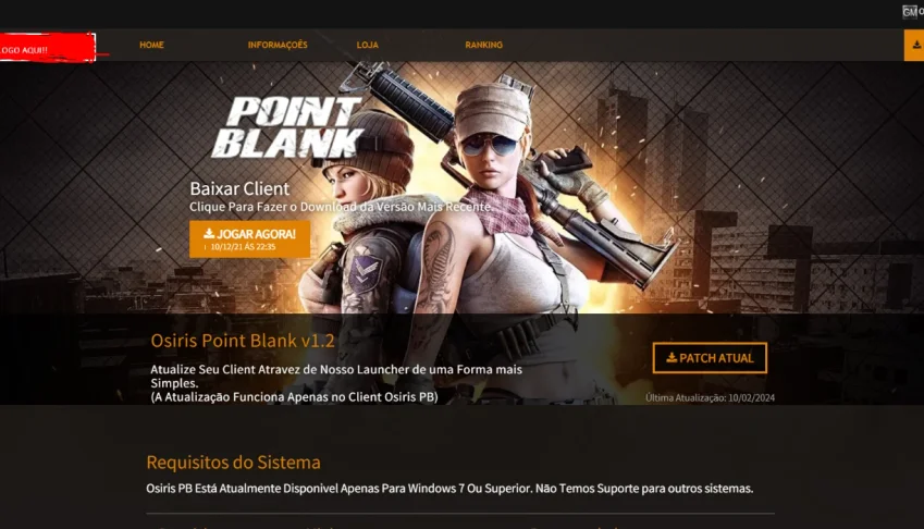 Site Para Servidor PointBlank 100%