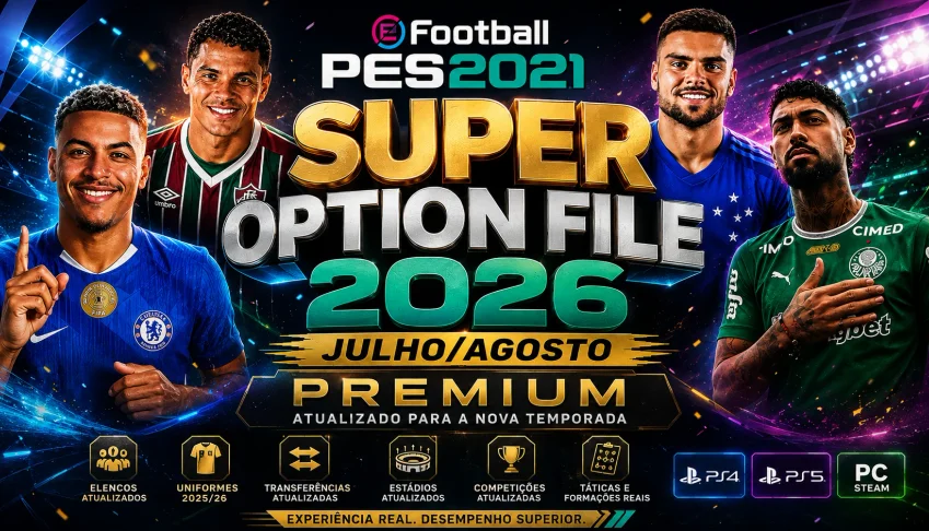 Pes 2021 – Option File Completo |🔥Ps4 Ps5 