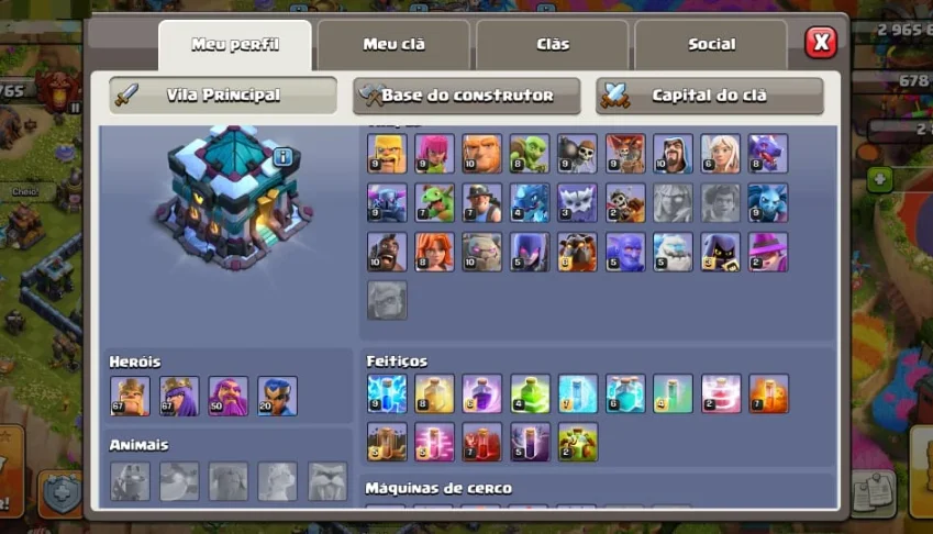 Conta Clash of clans CV 13