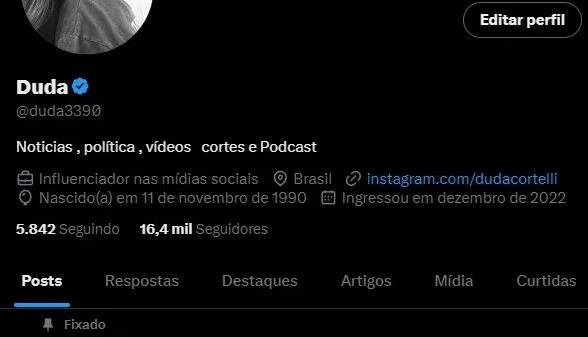 Conta Twitter Engajada Sendo Usada 2017