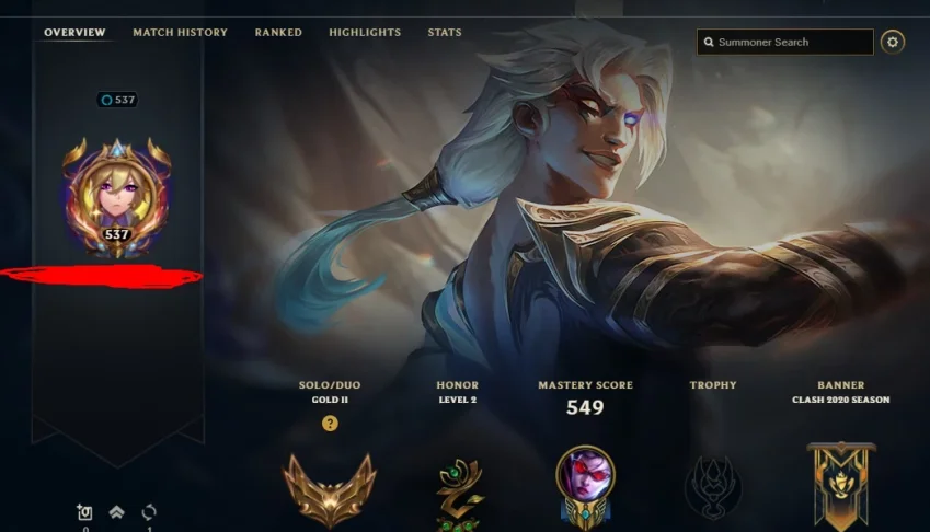 Conta lol com 598 skins