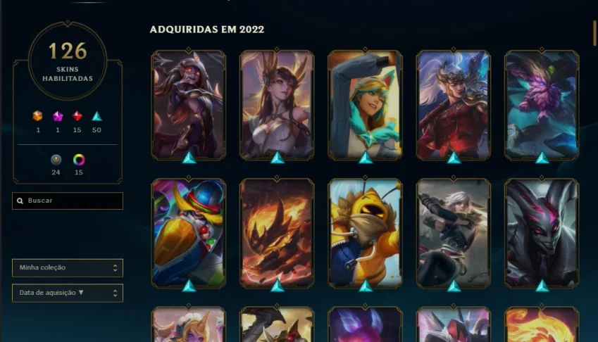 conta lol 127skins