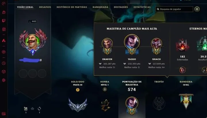 Conta de lol