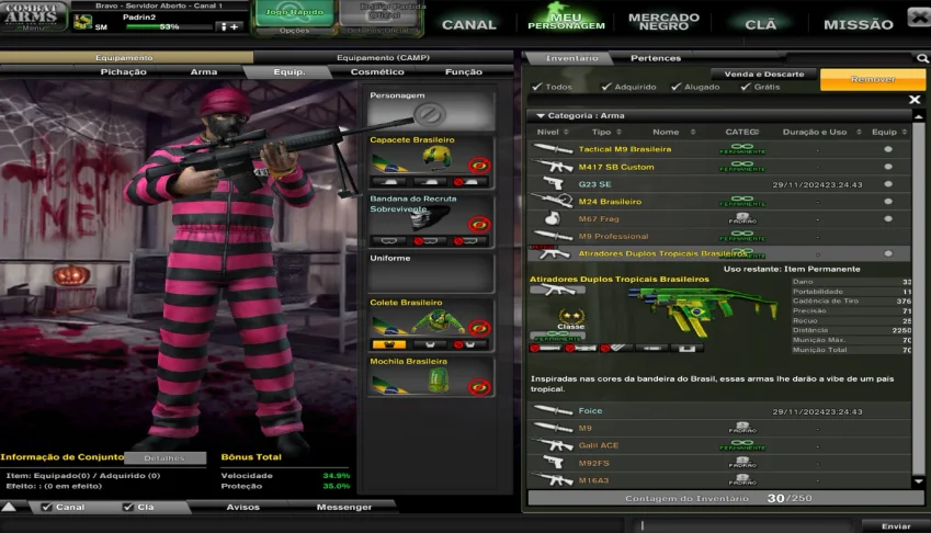 Conta no Combat Arms 2,1M GP e armas permanentes