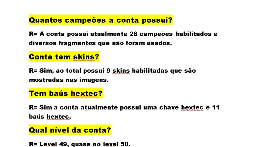 Vendo conta de LOL - LVL 49 com 9 skins