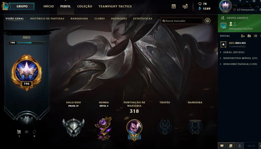 Conta P3 com varias skins
