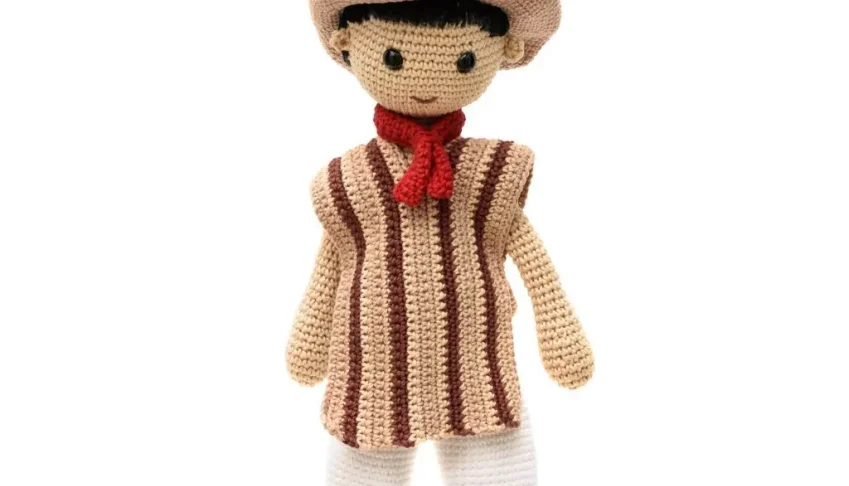 Boneco Gaúcho em amigurumi