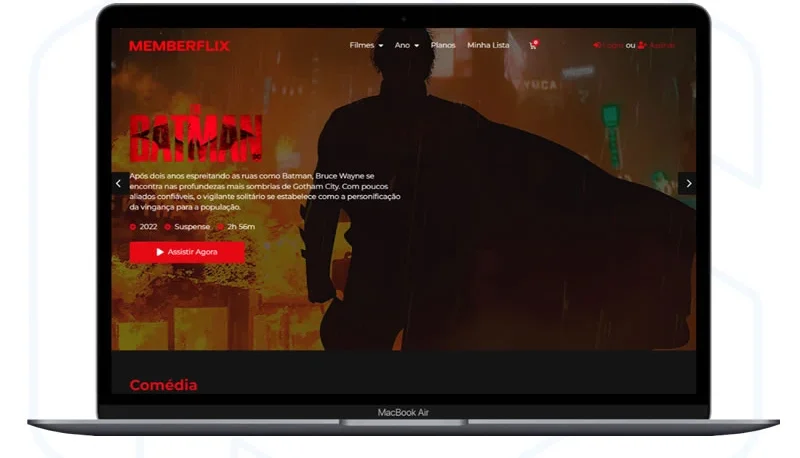 Site de Membros Estilo Netflix – WordPress + Elementor
