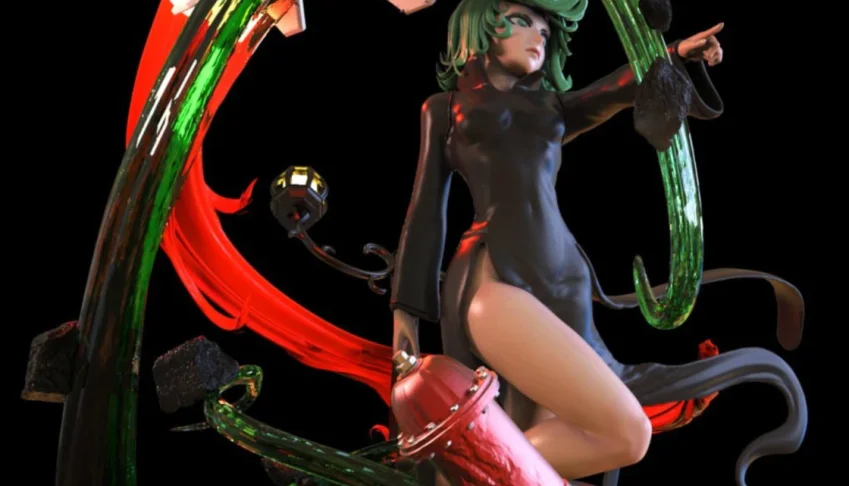 Tatsumaki Diorama 3D - Arquivo .Stl Para Impressão 3D