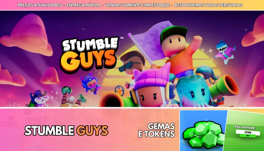 Stumble Guys - Gemas E Tokens - Melhor Entrega