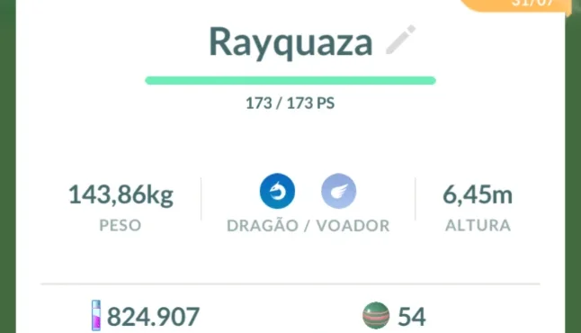 Pokémon go Rayquaza shiny