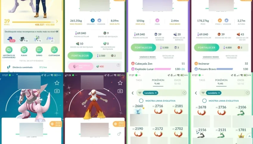 LVL 39| 48 LENDÁRIOS | 18 shiny | Xerneas 100% | L007