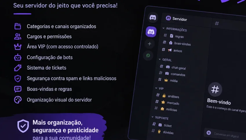 Configuração Profissional de Servidor Discord