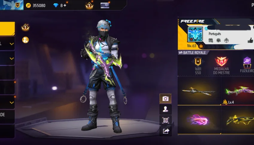 "Combo: Conta Kwai 56K Platina + Conta Ff Antiga (2022)".
