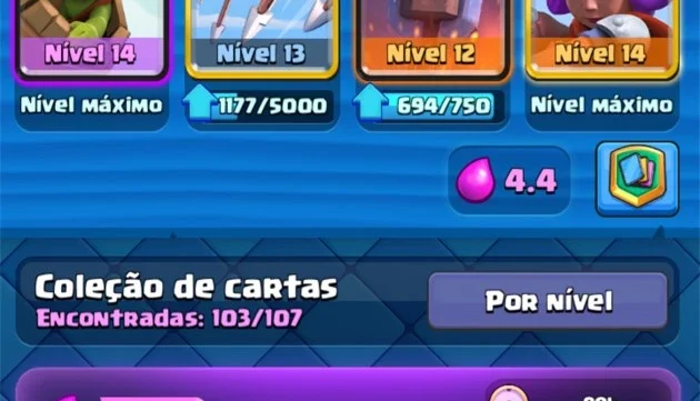 Conta nível 13 Clash Royale