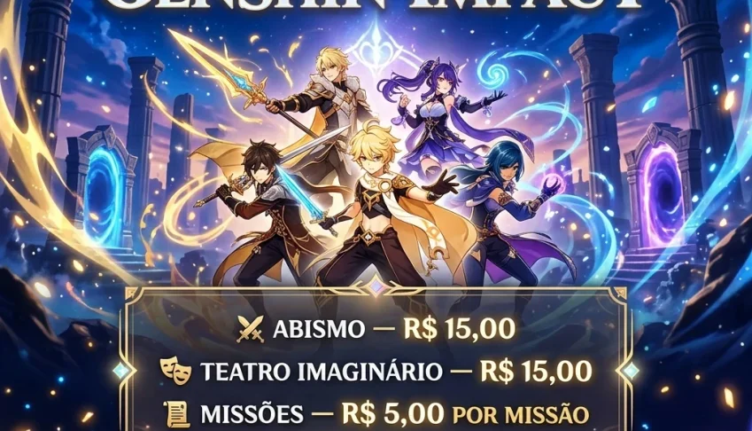 🎮🔥 Serviço Genshin Impact — Abismo 🔥🎮