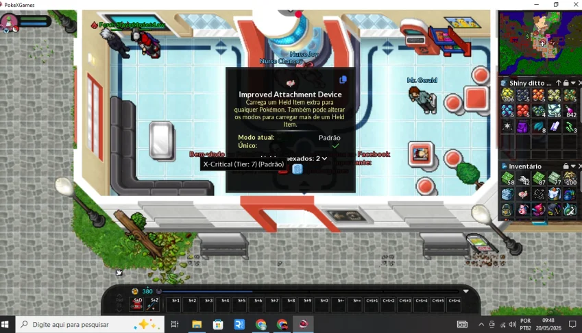 Conta Pokexgames lvl 380 WINGEON com x-critical 7 MUNDO GOLD