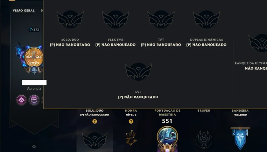 Unranked com 140 Champs e 136 Skins ( MID / JG )