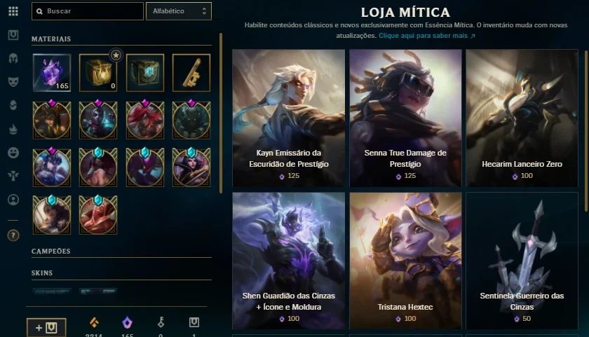 Conta League Of Legends Diamante 1 313 Skins