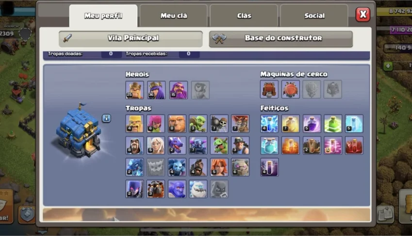 Conta clash of clans CV 12, Clash Royale e Brawl stars