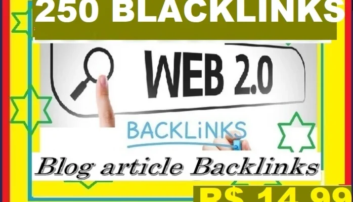 250 backlinks de blog Web2.0 com boa autoridade de domínio