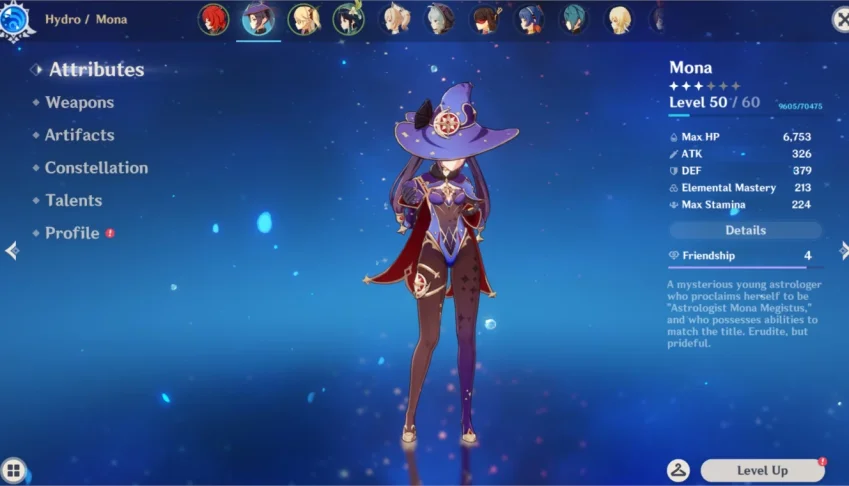 CONTA GENSHIN AR 37 / NA / DILUC MONA VENTI