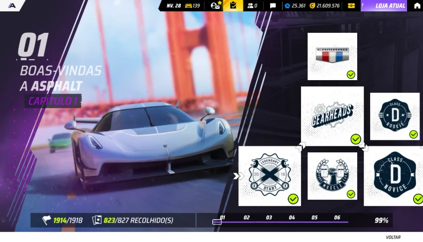 Conta Asphalt9 Unite 139 Carros