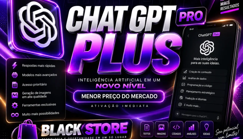 ChatGPT Plus com entrega rápida, suporte durante o acesso