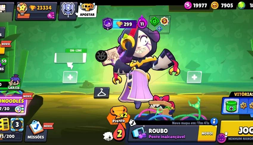Conta de brawl stars com 76 brawlers, 23K de troféu e skins