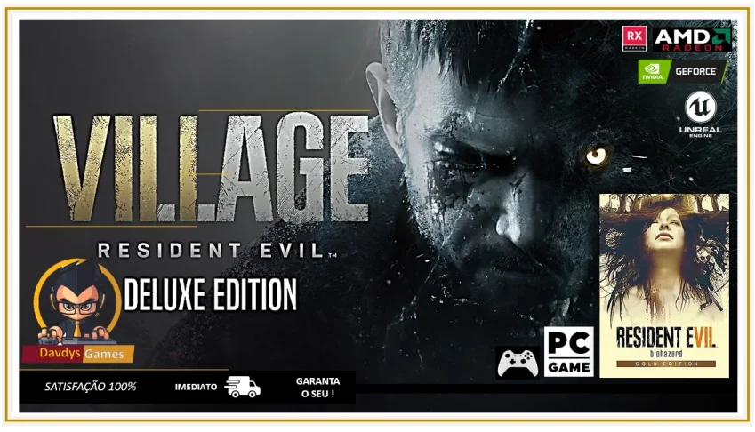 Resident Evil Village 8 DELUXE + Brinde Resident Evil 7 GOLD