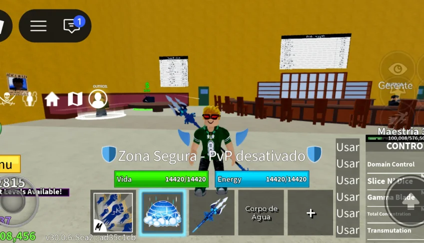 Conta de blox fruit com Control, LV max,18m de bount