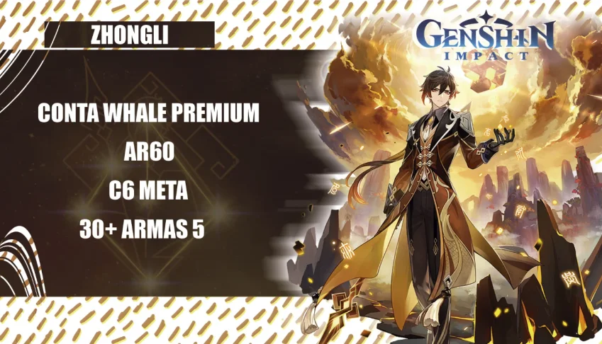 Conta Genshin AR60 • C6 Meta • 30+ Armas 5★ • Servidor NA