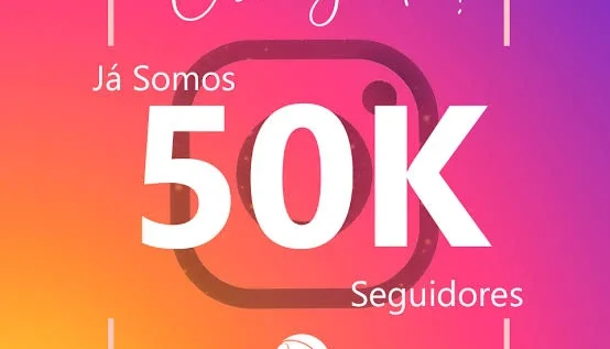 Conta com 50 mil seguidores Instagram