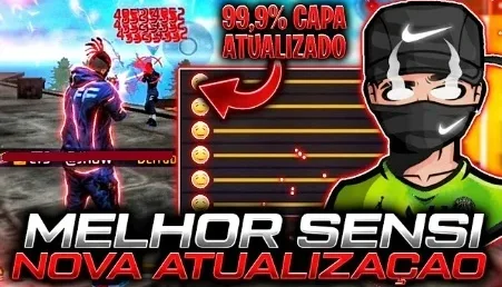 Free Fire Sensibilidade Mobile igual Regedit/Emulador ATT
