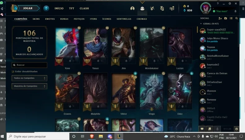 Conta ouro 1 60% winrate com skin ultimate